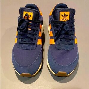 Adidas Navy and Orange Sneakers